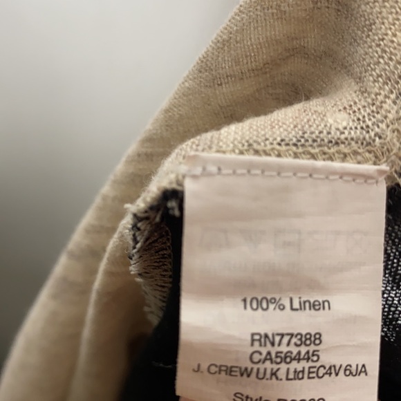 Madewell Color Block Linen Long Sleeved Tee XS - Picture 5 of 5